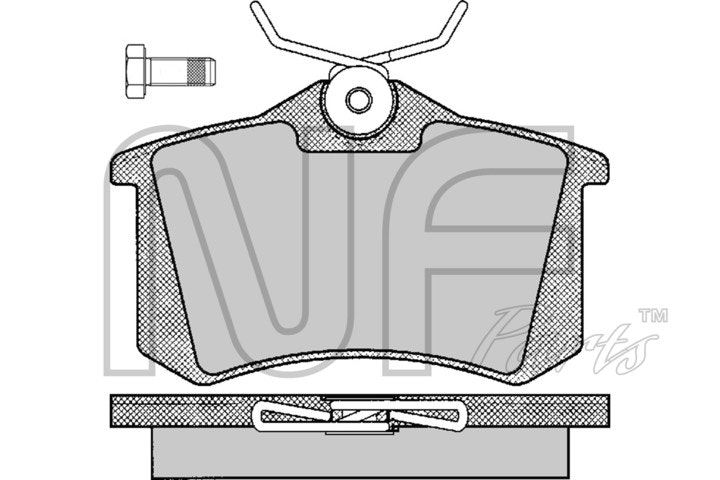 NF PARTS Комплект тормозных колодок, дисковый тормоз NF0017711